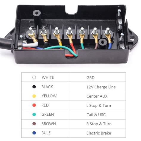 7 terminal junction box|7 way trailer wiring box.